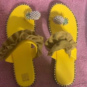 Cute pineapple sandals